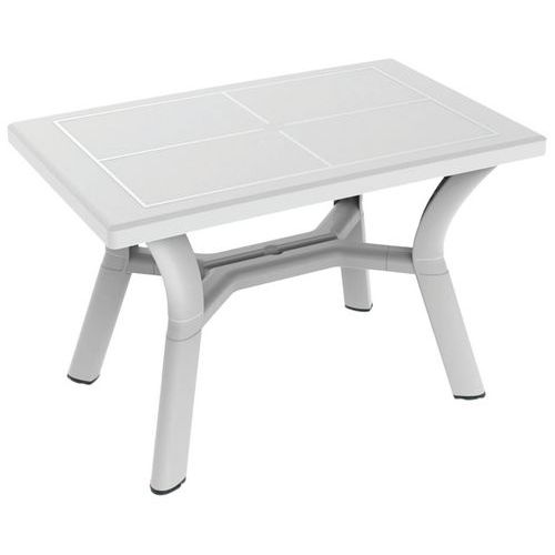 Garbar - Table de jardin DALIA 115x72 cm - Polypropylène Blanc - Usage Collectivité - Résistante et Durable