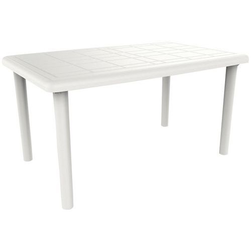 Garbar - Table OLOT 140x90 cm Polypropylène Blanc - Usage Collectivité Extérieur - Résistante et Durable