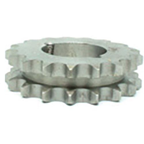 Pignon acier double à moyeu amovible - 19 dents - Pas 19.05mm - Transmission mécanique