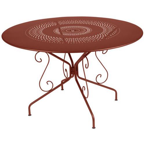 Table Ronde Montmartre Ã˜ 117 Cm Ocre Rouge