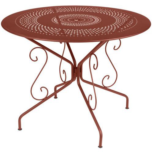 Table Ronde Montmartre Ã˜ 96 Cm Ocre Rouge