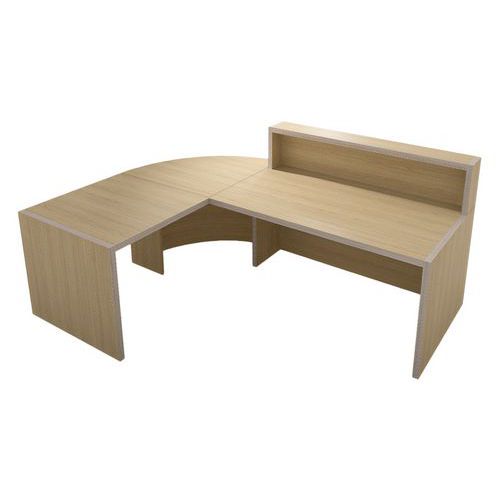 Banque Accueil Rehaussée Moyo Arrondi Pmr À Gauche Chêne