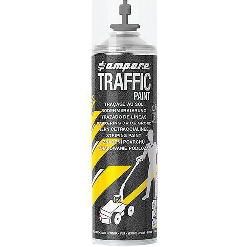 Ampere System - Peinture Traçage Sol Traffic 650ml Gris - Séchage Rapide 15 min - Idéal Marquage Routier