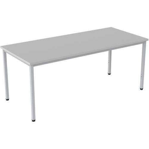 Robberechts - Bureau droit Confort 2 180cm Blanc - Plateau Mélaminé - Livré Monté - Idéal Télétravail