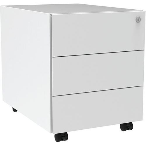 Robberechts - Caisson mobile Inesa 3 tiroirs - Blanc - Acier - 54.4x42x60 cm - Mobile et Éco-responsable