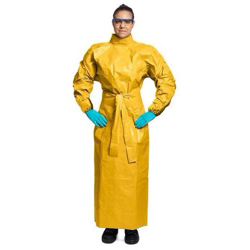 Tychem Dupont - Blouse de travail Tychem 2000 C Jaune - Taille M - Antistatique et Normes EN - Protection Corps