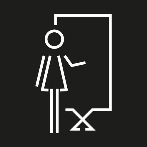 Plaque de porte pictogramme Salle de réunion - Acrylique 150mm Carré Adhésive - Signalisation Intérieur