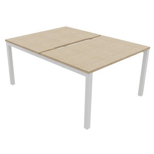 Buronomic - Bureau départ Astro L120xP163cm Chêne Blanc - Éco-responsable PEFC - 10 ans garantie