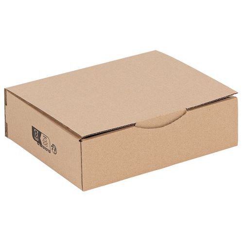 Boîte postale carton 280x220x80 mm Havane - Éco-responsable 70% recyclé - Idéale expédition petit volume