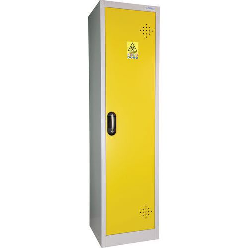 Trionyx - Armoire Haute Dasri Jaune 1 Porte 195x50x50 cm - Stockage Sécurisé Déchets Infectieux - 150L