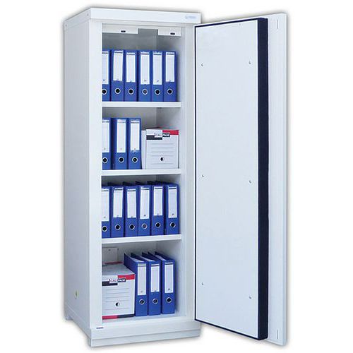 Trionyx - Armoire à documents anti-feu AD79+ 90 min - Blanche - 1 porte - 6 tiroirs - Sécurité optimale