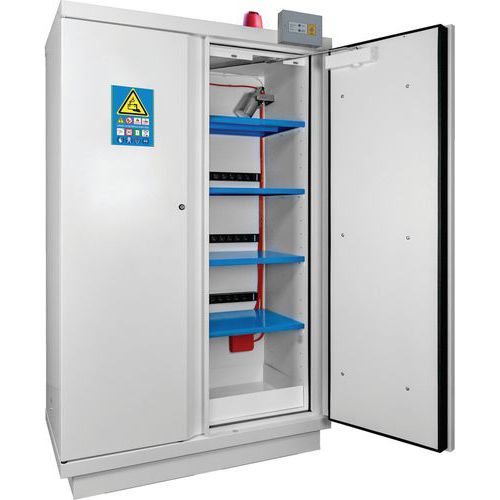 Armoire Haute Lithium 2 Portes 4 Étagères 4 Rack 8 Prises