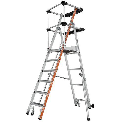 Plate-forme Mobile Double Veloce Double Tablette - 6 Marches