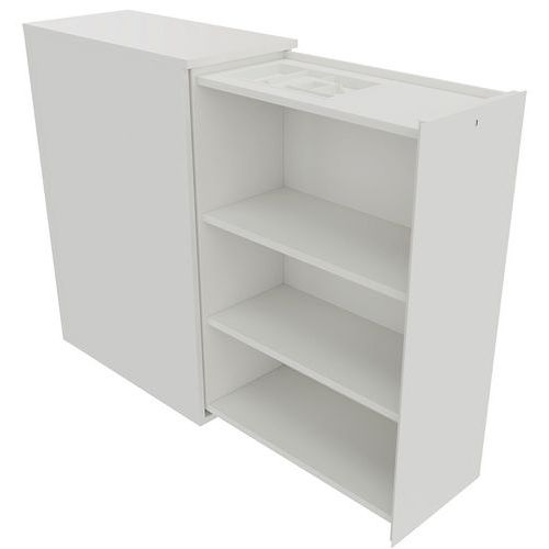 Caisson Ouverture Droite 4 Tab. H115xl40xp45 Cm Blanc