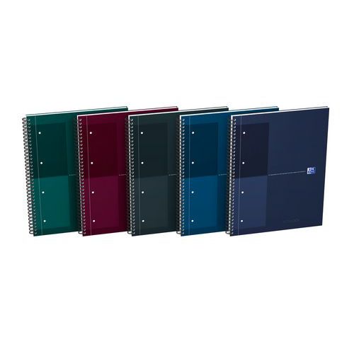 Oxford - Cahier International A4+ Spirale 160 Pages Lignes 80g/m² Perforé Éco-responsable