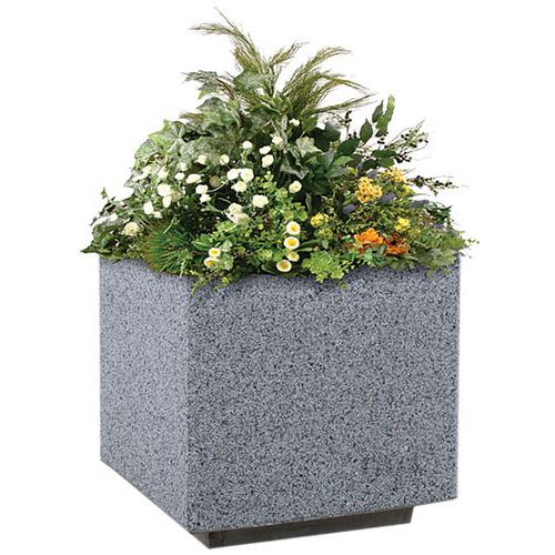 Jardinière Kube Basse En Béton