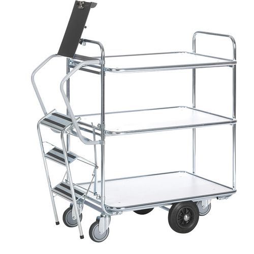 Chariot à chelle - 3 Plateaux 850x620mm - Capacité 300 Kg