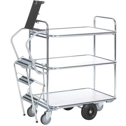 Chariot à chelle - 3 Plateaux 1250x620mm - Capacité 300 Kg