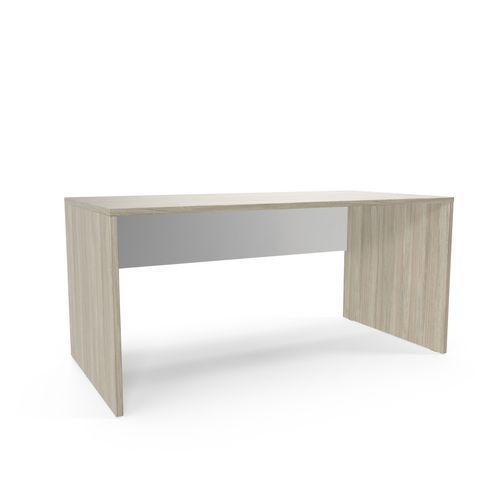 Bureau Viva 160x80x75 cm Droit Huître Chêne Blanc - Plateau 25mm - Charge 25kg - Style Classique