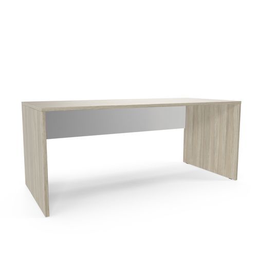 Bureau Viva 180x80x75 cm Droit Huître Chêne Blanc Plateau Aggloméré Classique