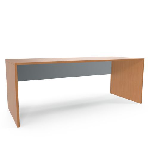 Bureau Viva Droit Hêtre Gris 200x80x75cm Plateau Aggloméré 25mm Style Classique