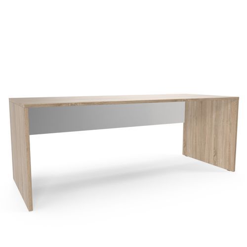 Bureau Viva Droit Chêne Sonoma Blanc 200x80x75cm - Design Classique et Spacieux