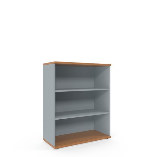 Armoire Moyenne Largeur Viva 110 X 90 X 42 Cm Ouverte Hêtre / Gris