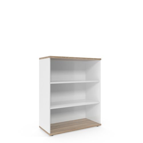 Armoire Viva 110x90x42cm Chêne Sonoma Blanc 2 Tablettes Charge 25kg/tablette