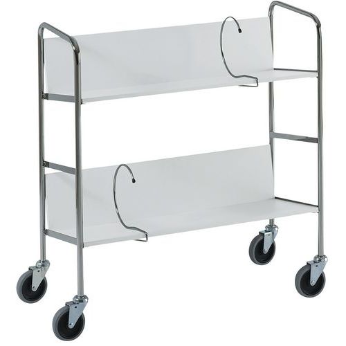 Chariot De Classeurs 750x290 Gris 2 Plateaux