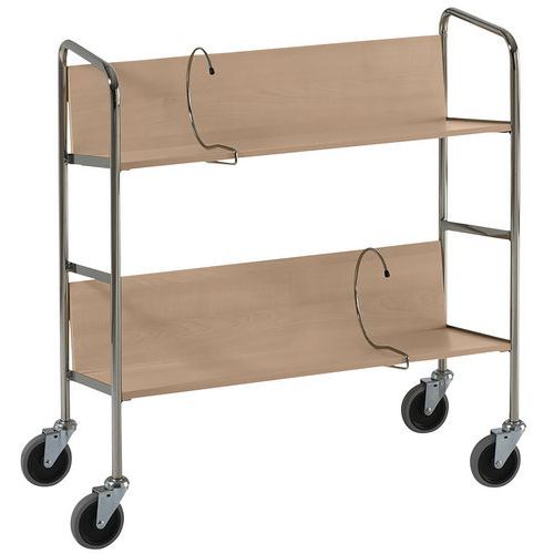 Chariot De Classeurs 750x290 Chêne 2 Plateaux