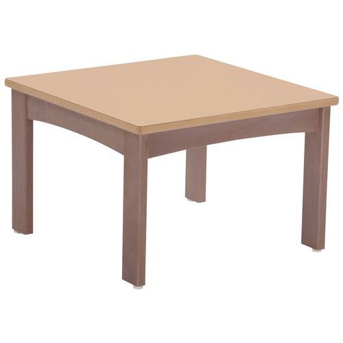 Tables Basse Autize 60x60cm Pied Taupe/plateau Cerisier