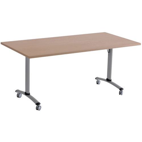 Table Pliante Axe Rectangle 140x68 Cm 1677 Hêtre/alu