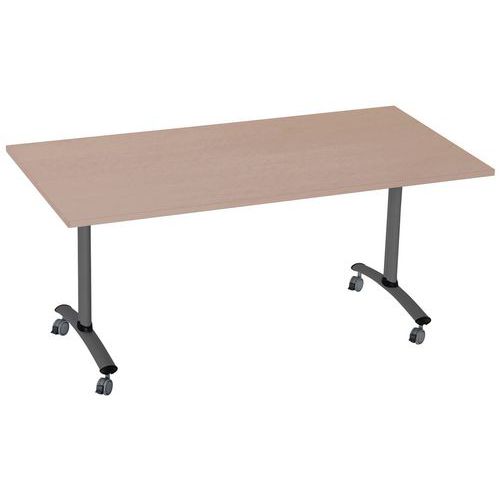 Table Pliante Axe Rectangle 160x68 Cm 0051 Hêtre/anthracite