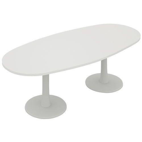 Table Foska Ovale 240 X 110 Cm Plt 1790 Blanc Pièt.blanc
