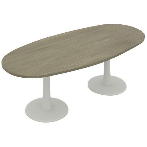 Table Foska Ovale 240 X 725 X 110 Cm Plt Orme Pièt.blanc