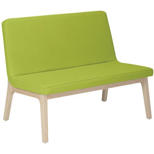 Banquette Zelos 2 Places Sans Surpiqûre Hêtre Absinthe