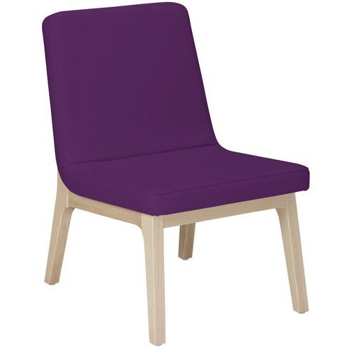 Chauffeuse Zelos Sans Surpiqûre Hêtre Prune