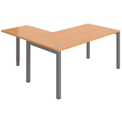 Bureau Astro Arche 180x80 + Extension 60x80 Hêtre/alu
