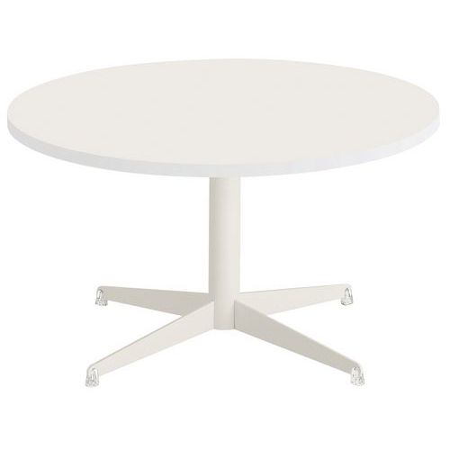 Table Basse Tamaris Ø 80 Pl.blanc/blanc Piet.blanc/transp.