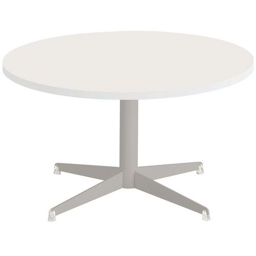 Table Basse Tamaris Ø 80 Pl.blanc/blanc Piet.sable/transp.