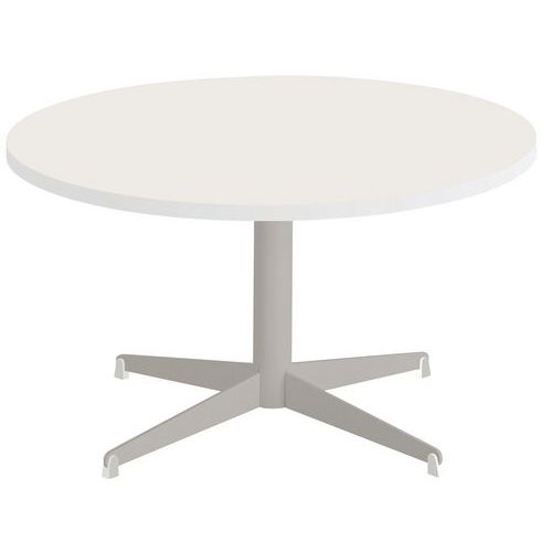 Table Basse Tamaris Ø 80 Pl.blanc/blanc Piet.sable/blanc