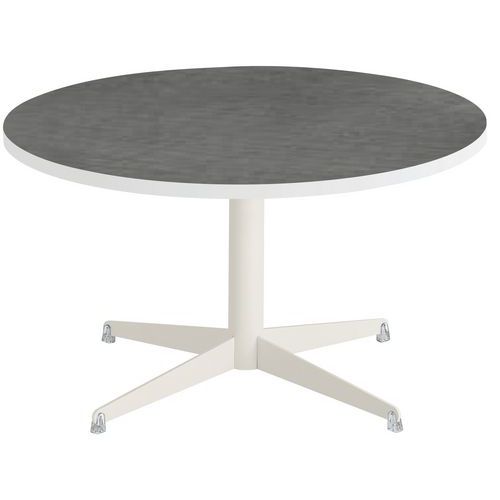 Table Basse Tamaris Pl.métal Brossé/blanc Piet.blanc/argent