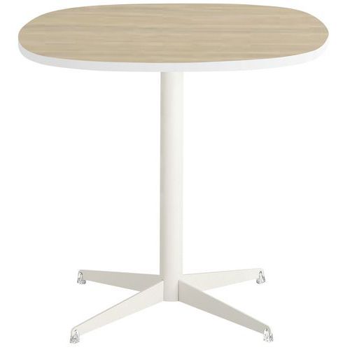 Table Basse Tamaris Pl.chêne Nat./blanc Piet.blanc/transp.