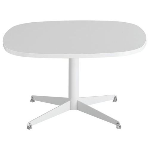 Table Basse Tamaris 80x80 Pl.blanc/blanc Piet.blanc/transp.