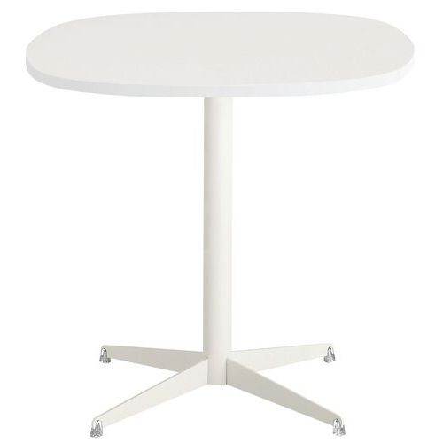 Table Basse Tamaris 80x80 Pl.blanc/blanc Piet.blanc/argent
