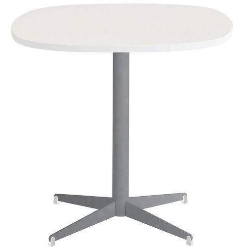Table Basse Tamaris 80x80 Pl.blanc/blanc Piet.argent/blanc