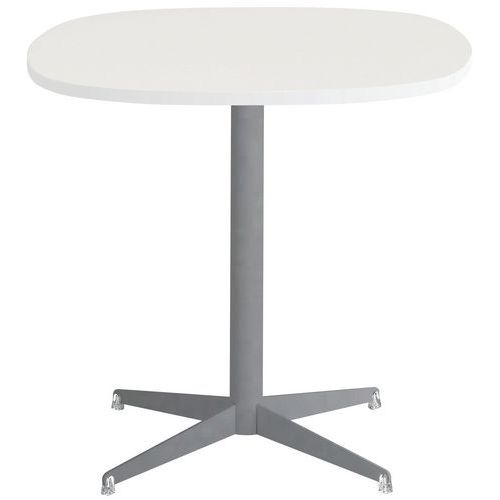 Table Basse Tamaris 80x80 Pl.blanc/blanc Piet.argent/argent