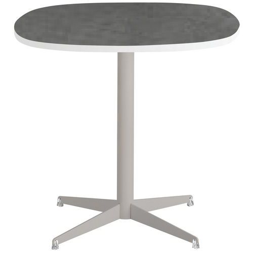 Table Basse Tamaris Pl.métal Brossé/blanc Piet.sable/argent