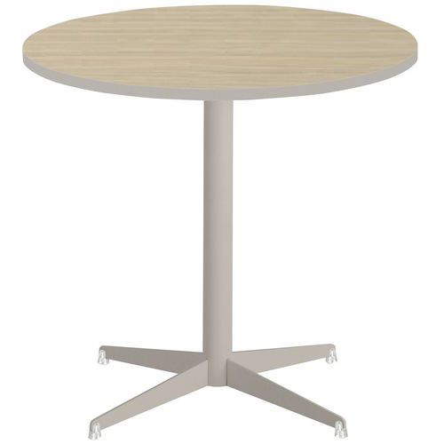 Table Tamaris Ø 80 Pl.chêne Nat./sable Piet.sable/transp.