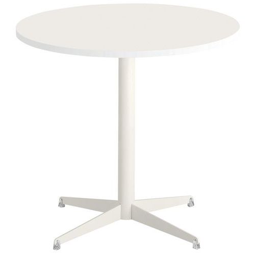 Table Tamaris Ø 80 Pl.blanc/blanc Piet.blanc/argent
